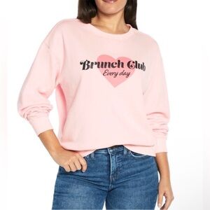 Wildfox Pink 'Brunch Club' Sweatshirt